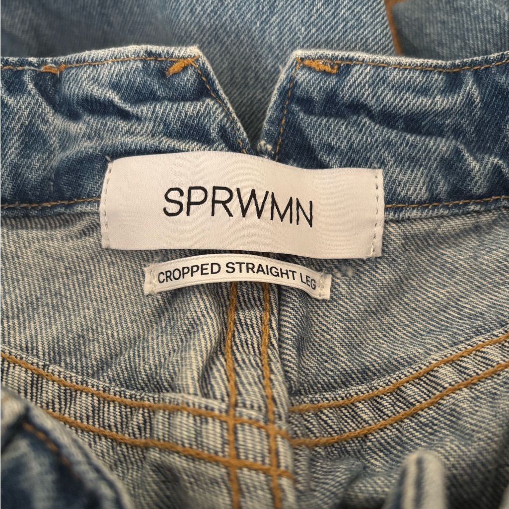 Sprwmn | Paradis Crop Straight Leg Denim Jeans Women’s Sz 25 — image 6 of 8